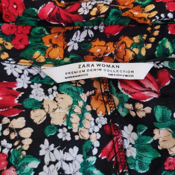 Zara Floral Printed Long Maxi Shirt Dress - Picture 9 of 10